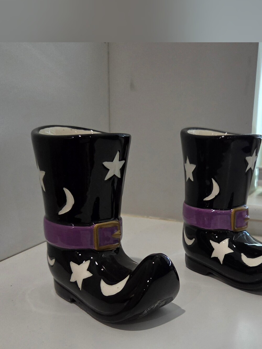 Yankee Candle 2012 Halloween Witch Boot Votive Holders New With Tags Collectible